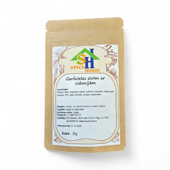 Garšvielas Zivju ēdieniem ar cidonijām