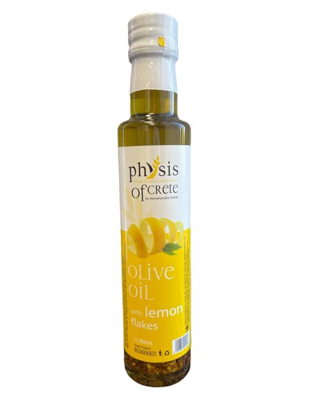 Grieķijas Physis of Crete Extra Virgin Olīveļļa ar citronu, 250 ml