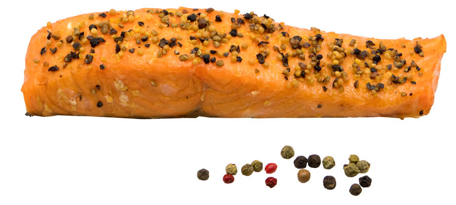 Karsti kūpināts lasis no Fēru salām ar pipariem, saldēts 125 gr.