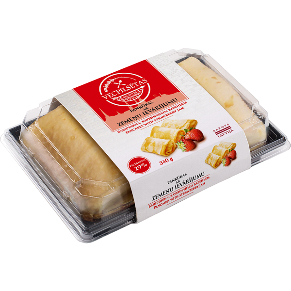 Pankūkas ar zemeņu pildījumu 340g